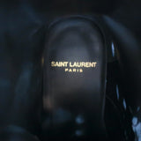 Saint Laurent William Double-Laced Combat Boots Black Leather Size 37