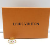 Louis Vuitton x Takashi Murakami S-Lock Ring White Coated Canvas Size 5 NEW