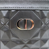 Christian Dior Caro Every Dior Pouch Black Cannage Leather Chain Strap Crossbody