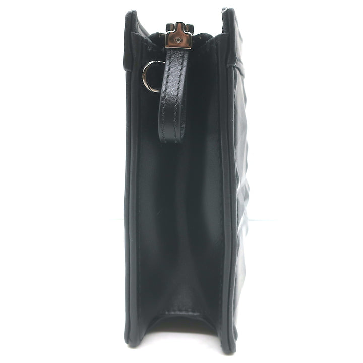 Christian Dior Caro Every Dior Pouch Black Cannage Leather Chain Strap Crossbody