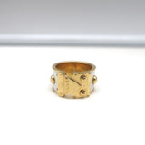 Louis Vuitton x Takashi Murakami S-Lock Ring White Coated Canvas Size 5 NEW