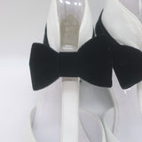 Chanel Bicolor Cap Toe T-Strap Bow Pumps White Leather & Black Velvet Size 38C
