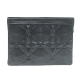 Christian Dior Caro Every Dior Pouch Black Cannage Leather Chain Strap Crossbody