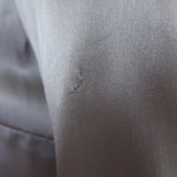 Dolce & Gabbana Tie-Neck Satin Blouse Gray Stretch Silk Size 42 Button-Down Top