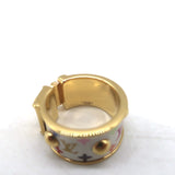 Louis Vuitton x Takashi Murakami S-Lock Ring White Coated Canvas Size 5 NEW