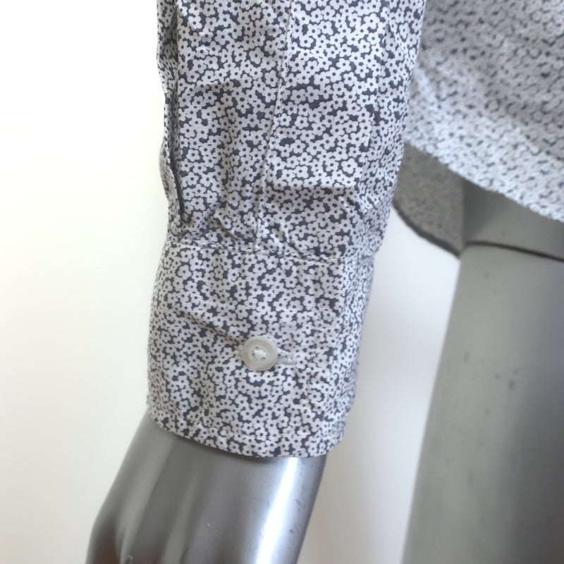Frank &amp; Eileen Barry Shirt Ditsy Floral Print Crinkled Cotton Size Extra Small