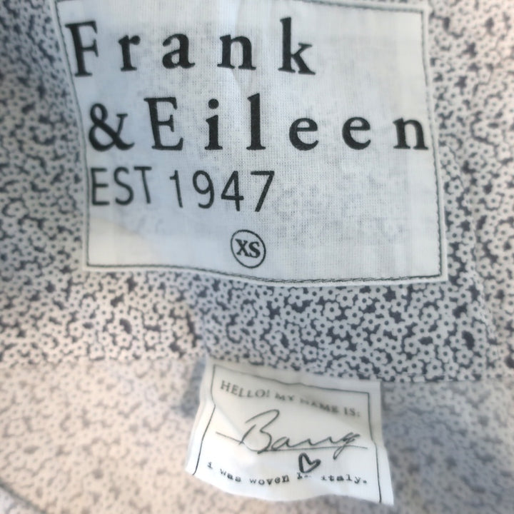 Frank &amp; Eileen Barry Shirt Ditsy Floral Print Crinkled Cotton Size Extra Small