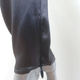 Dolce & Gabbana Tie-Neck Satin Blouse Gray Stretch Silk Size 42 Button-Down Top