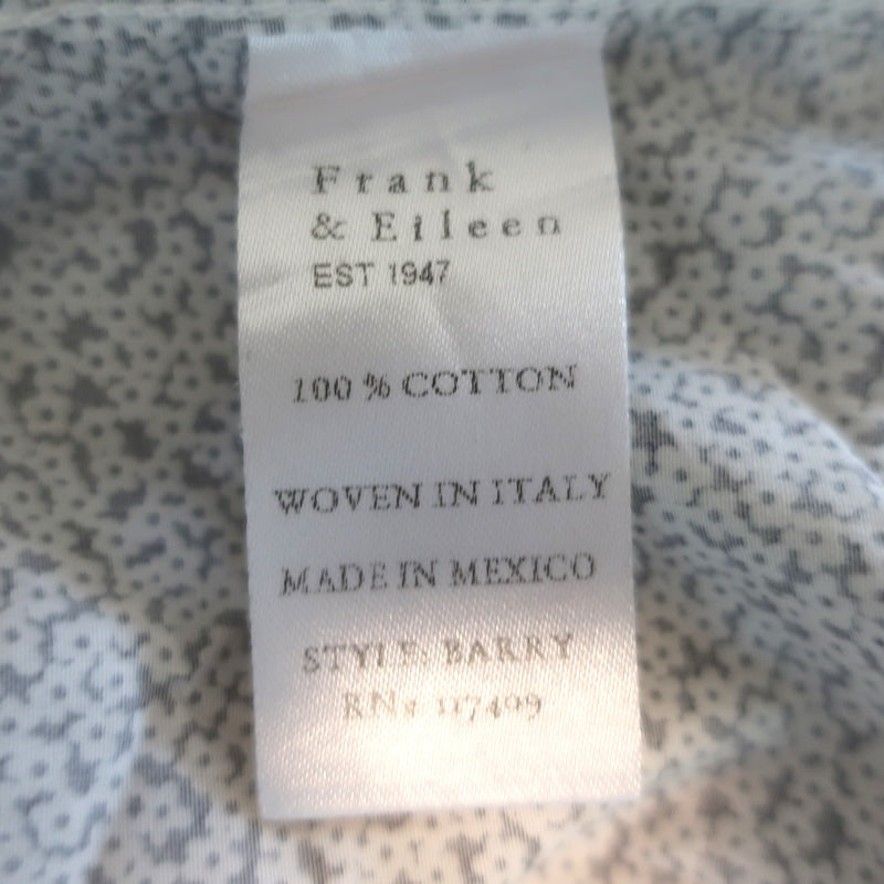 Frank &amp; Eileen Barry Shirt Ditsy Floral Print Crinkled Cotton Size Extra Small