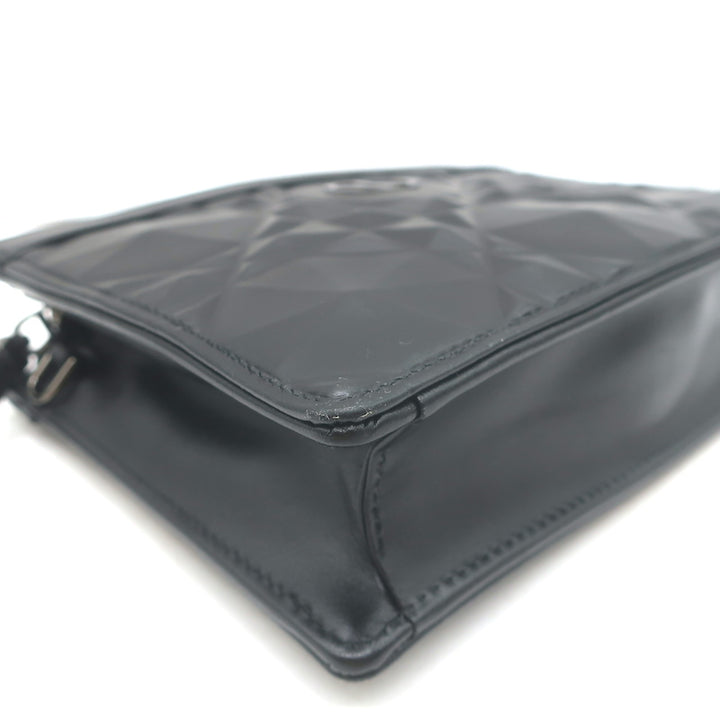 Christian Dior Caro Every Dior Pouch Black Cannage Leather Chain Strap Crossbody