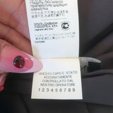 Dolce & Gabbana Tie-Neck Satin Blouse Gray Stretch Silk Size 42 Button-Down Top