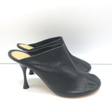 Bottega Veneta Dot Sock Mules Black Leather Size 38.5