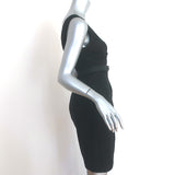 Trina Turk Crystal-Embellished Faux Wrap Mini Dress Black Size 2