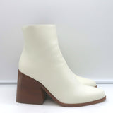 Gabriela Hearst Ava Ankle Boots Cream Leather Size 36.5