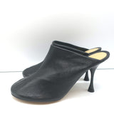 Bottega Veneta Dot Sock Mules Black Leather Size 38.5