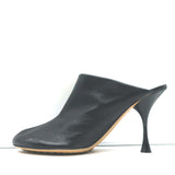 Bottega Veneta Dot Sock Mules Black Leather Size 38.5