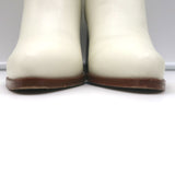 Gabriela Hearst Ava Ankle Boots Cream Leather Size 36.5