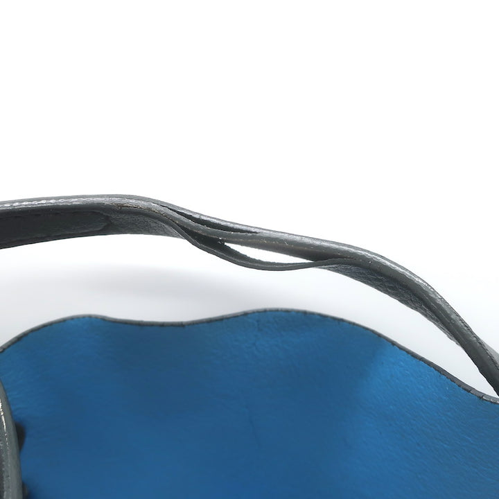 Balenciaga Small Everyday Tote Gray &amp; Blue Grained Leather Shoulder Bag
