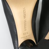 Bottega Veneta Dot Sock Mules Black Leather Size 38.5