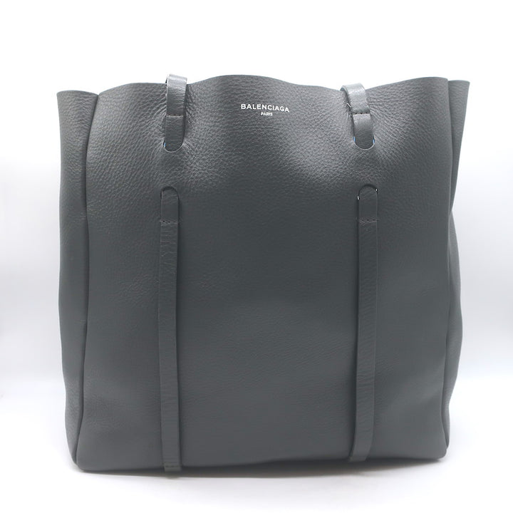 Balenciaga Small Everyday Tote Gray &amp; Blue Grained Leather Shoulder Bag