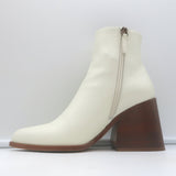 Gabriela Hearst Ava Ankle Boots Cream Leather Size 36.5