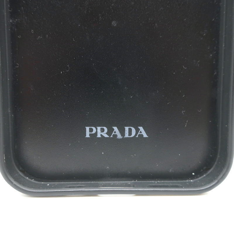 Prada iPhone 14 Pro Max Leather Case - Black