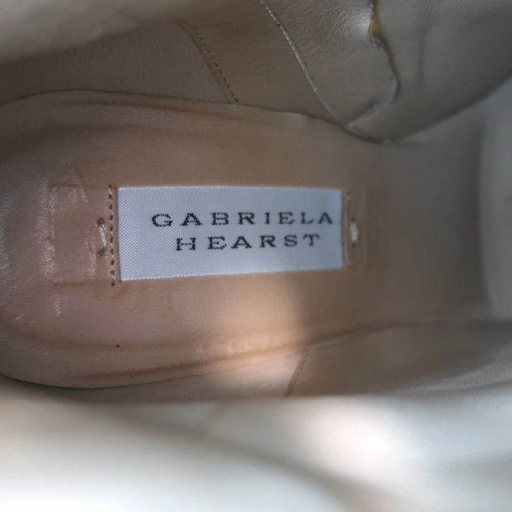 Gabriela Hearst Ava Ankle Boots Cream Leather Size 36.5