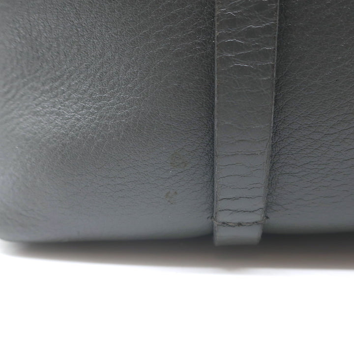 Balenciaga Small Everyday Tote Gray &amp; Blue Grained Leather Shoulder Bag