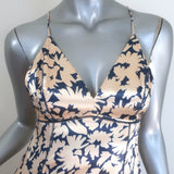 Ulla Johnson Evie Cross-Back Maxi Dress Magnolia Floral Print Satin Size 00 NEW