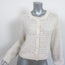 Alice + Olivia Faux Pearl Cardigan Kitty Ivory Crochet Wool Size Large
