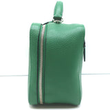Mark Cross Laura Camera Bag Green Pebbled Leather Crossbody