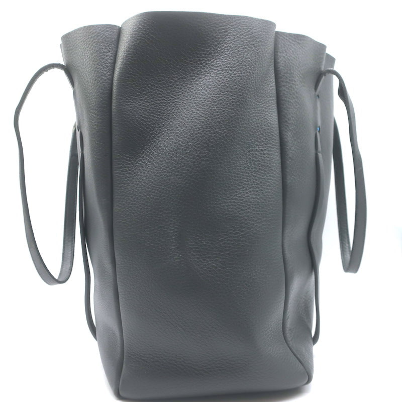 Balenciaga Small Everyday Tote Gray &amp; Blue Grained Leather Shoulder Bag