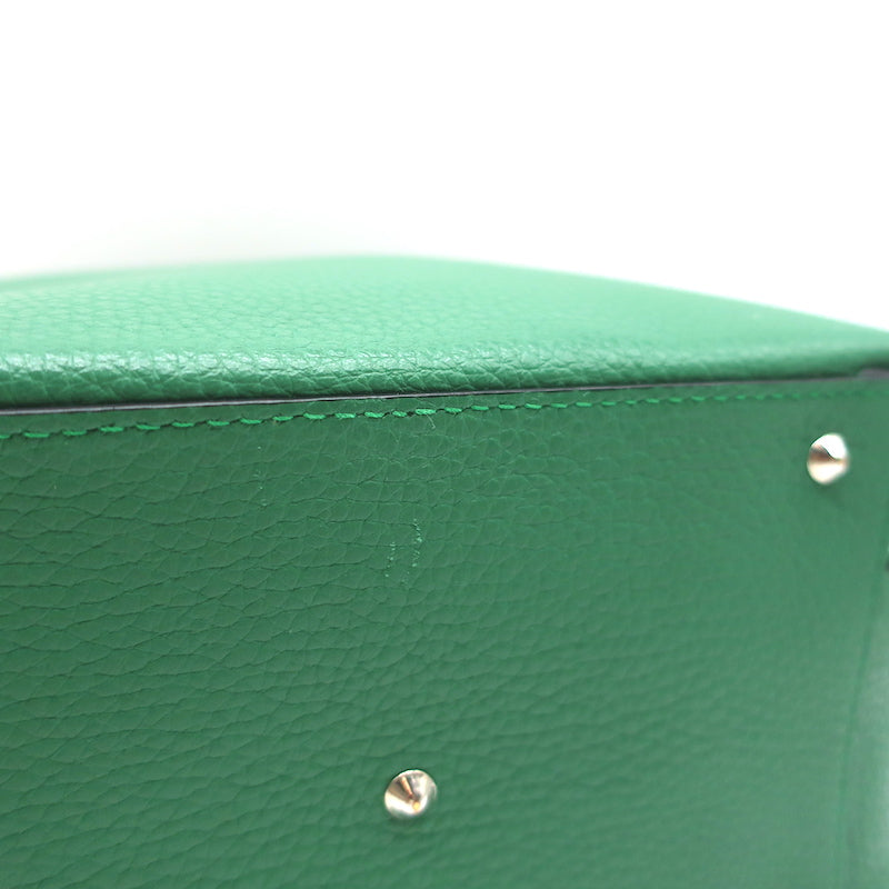 Mark Cross Laura Camera Bag Green Pebbled Leather Crossbody