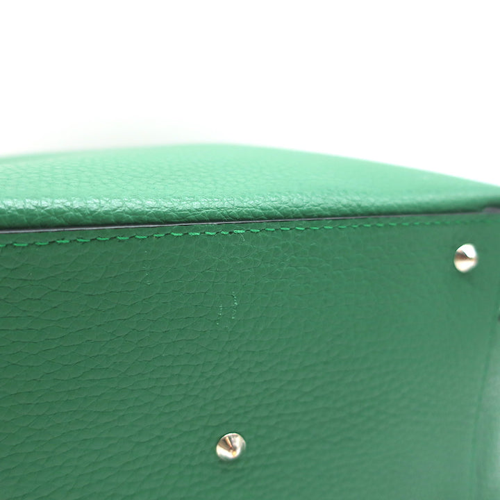 Mark Cross Laura Camera Bag Green Pebbled Leather Crossbody
