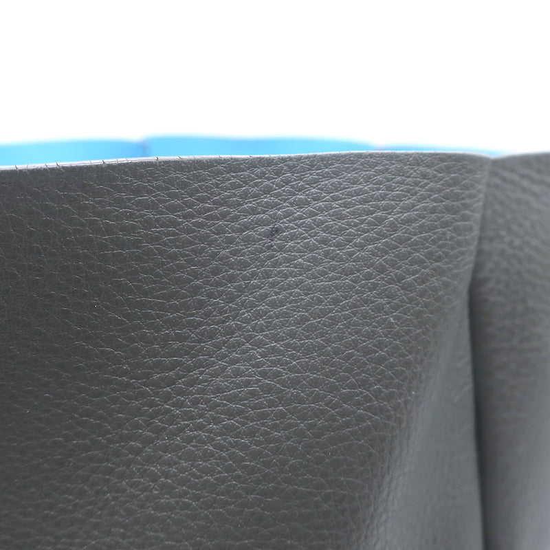 Balenciaga Small Everyday Tote Gray &amp; Blue Grained Leather Shoulder Bag