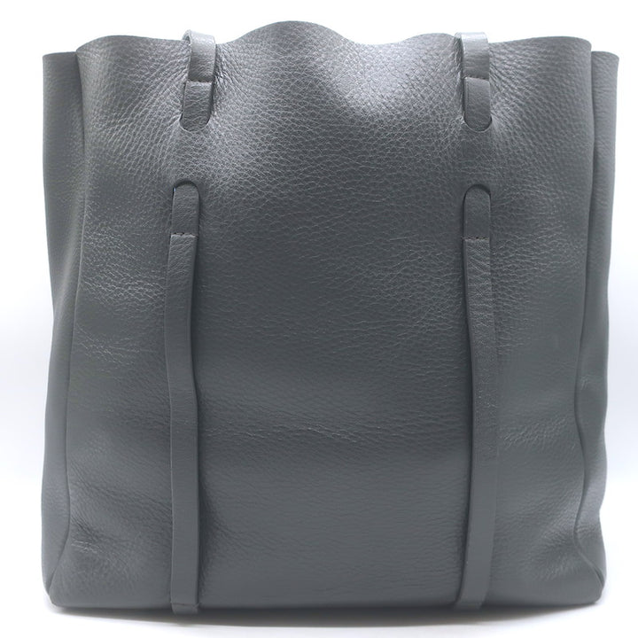 Balenciaga Small Everyday Tote Gray &amp; Blue Grained Leather Shoulder Bag