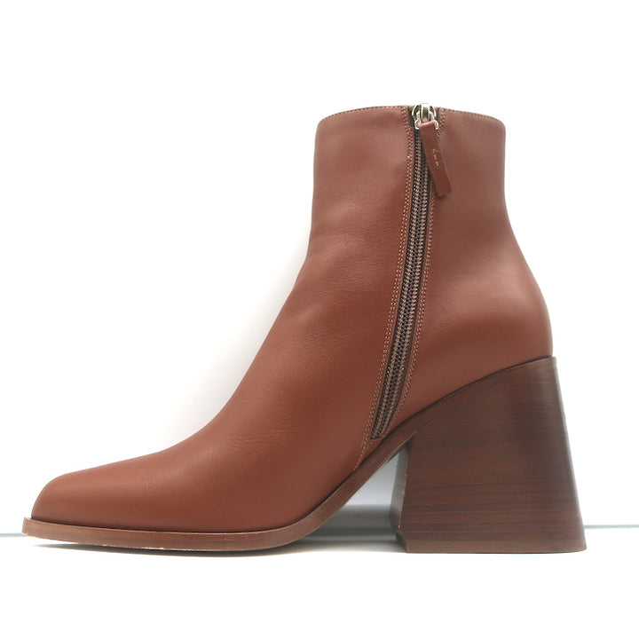 Gabriela Hearst Ava Ankle Boots Brown Leather Size 36.5