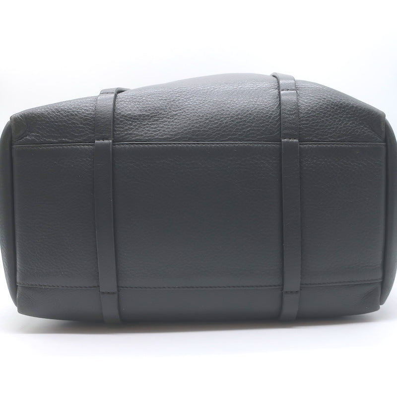 Balenciaga Small Everyday Tote Gray &amp; Blue Grained Leather Shoulder Bag