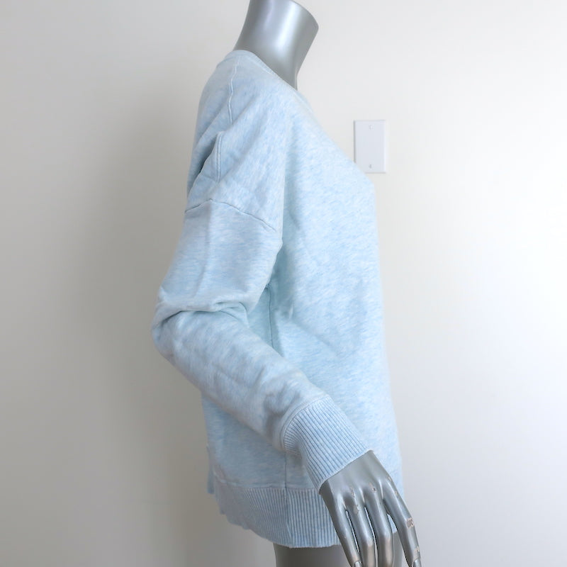 Frank &amp; Eileen Ribbed Pullover Sweatshirt Archie Blue Melange Size Medium