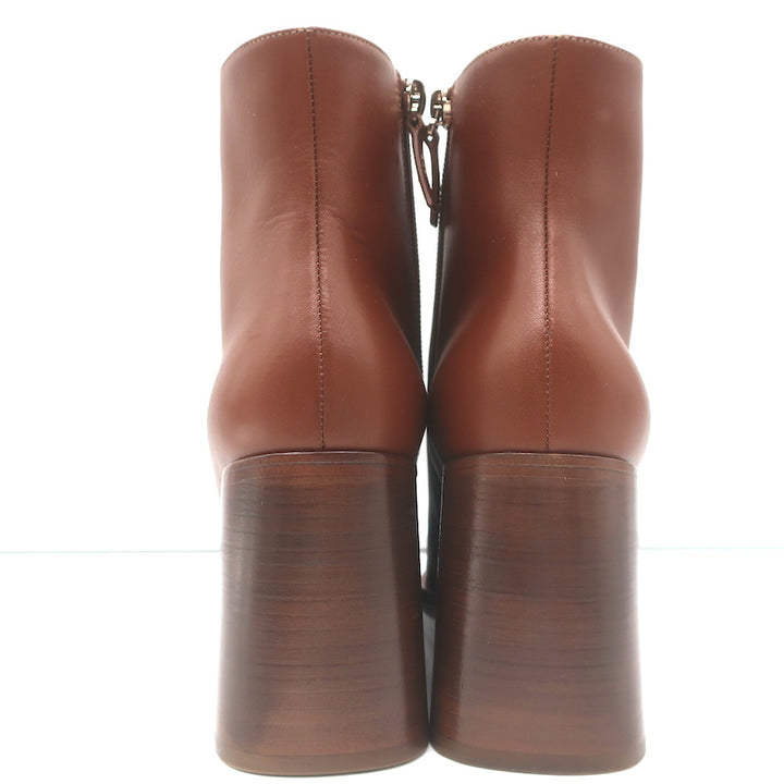 Gabriela Hearst Ava Ankle Boots Brown Leather Size 36.5
