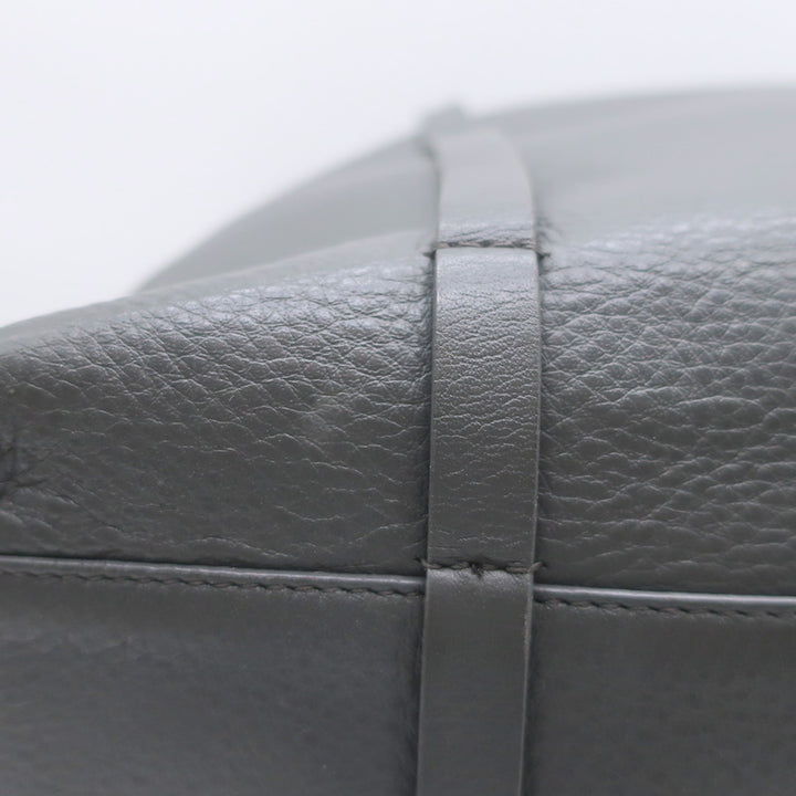 Balenciaga Small Everyday Tote Gray &amp; Blue Grained Leather Shoulder Bag