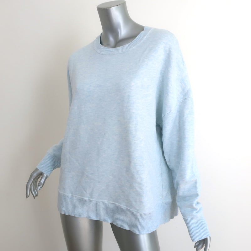 Frank &amp; Eileen Ribbed Pullover Sweatshirt Archie Blue Melange Size Medium