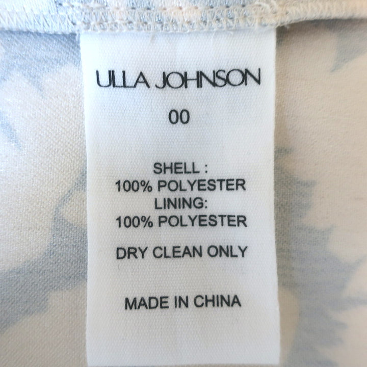 Ulla Johnson Evie Cross-Back Maxi Dress Magnolia Floral Print Satin Size 00 NEW