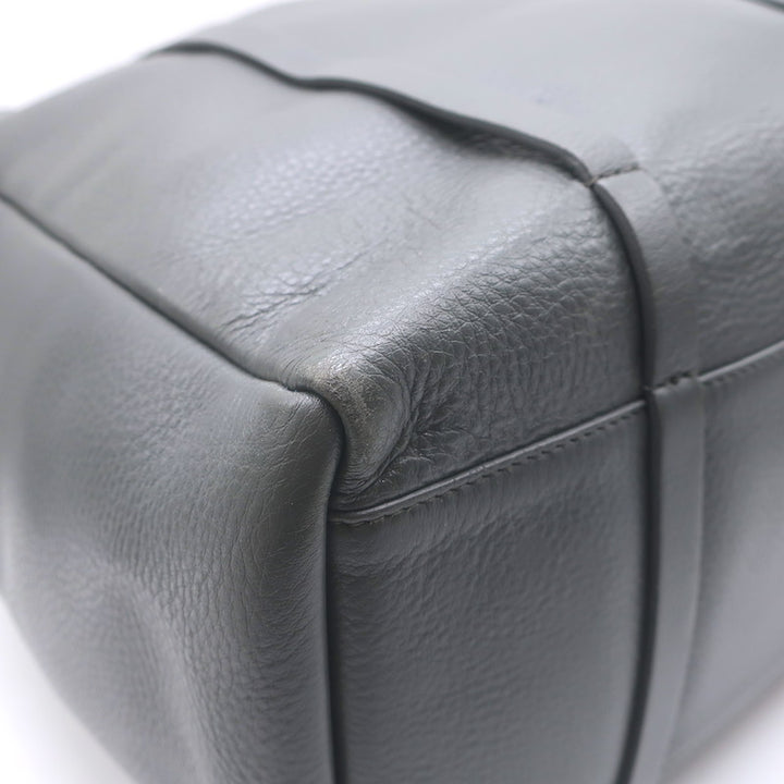 Balenciaga Small Everyday Tote Gray &amp; Blue Grained Leather Shoulder Bag