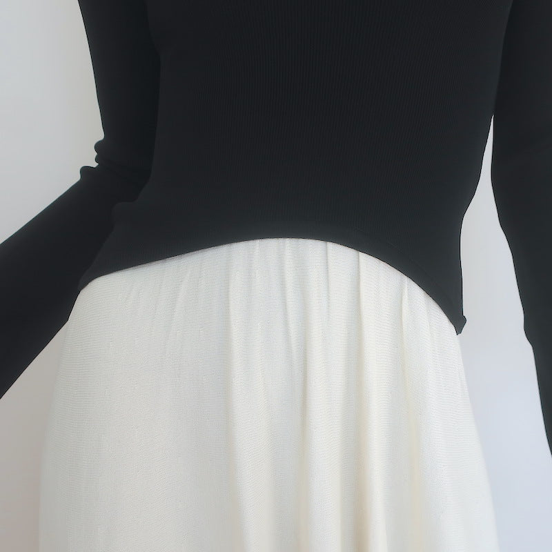 Solid &amp; Striped The Soglio Colorblock Maxi Dress Black/Ecru Size Extra Small NEW