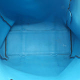 Balenciaga Small Everyday Tote Gray & Blue Grained Leather Shoulder Bag