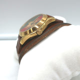 Gucci Le Marche des Merveilles Bee Watch Brown Leather Strap