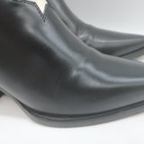 Christian Dior L.A. Ankle Boots Black Leather Size 36.5 Western Booties