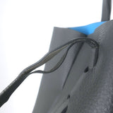 Balenciaga Small Everyday Tote Gray & Blue Grained Leather Shoulder Bag