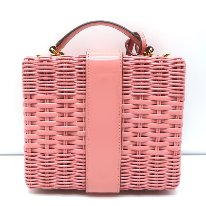 Mark Cross x HVN Harley Rattan Bag Light Pink Small Crossbody